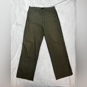 Ted Baker Wide Straight Leg Pants, 32R, Green